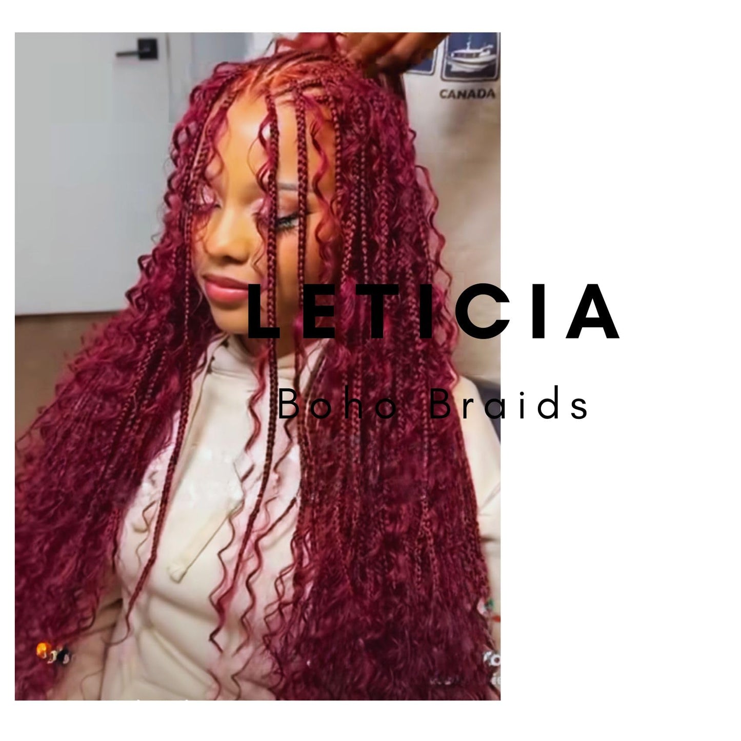 Dark Red Braiding Hair Pre stretched for Boho Braids Pre stretched Boho Braiding Hair