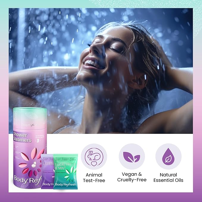 Shower Steamers Aromatherapy - Birthday Gifts for Women, 8 Pack Shower Bombs with Essential Oils, Stress Relief, Spa Gifts for Women, White Elephant Christmas Gfits Stocking Stuffers