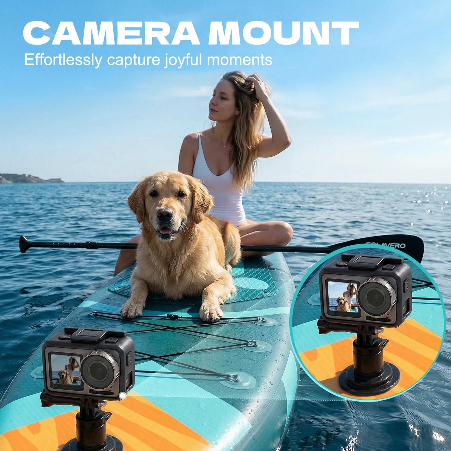 SOLAVERO 10'6" Inflatable Stand Up Paddle Board with SUP Accessories,Non-Slip EVA Deck,Blow Up Paddleboard for Adults & Youth of All Skill Levels