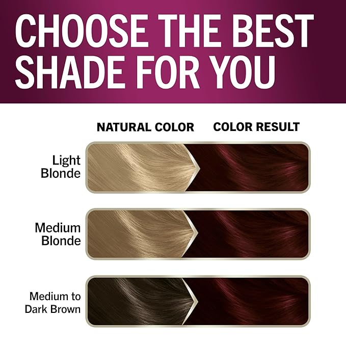 Schwarzkopf Keratin Permanent Hair Dye Cream, 4.8 Rich Bordeaux, Professional Quality Color for Up to 100% Gray Coverage, Bond Enforcing System