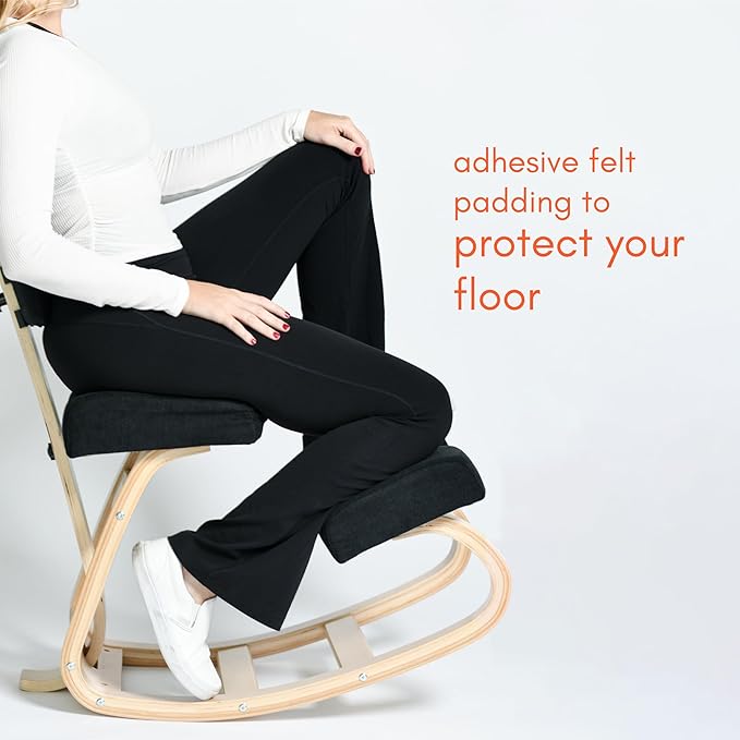 Sleekform East Austin Kneeling Chair, Posture Support Comfortable Ergonomic Kneeling Chair, Natural Back Pain Relief, Best for Posture