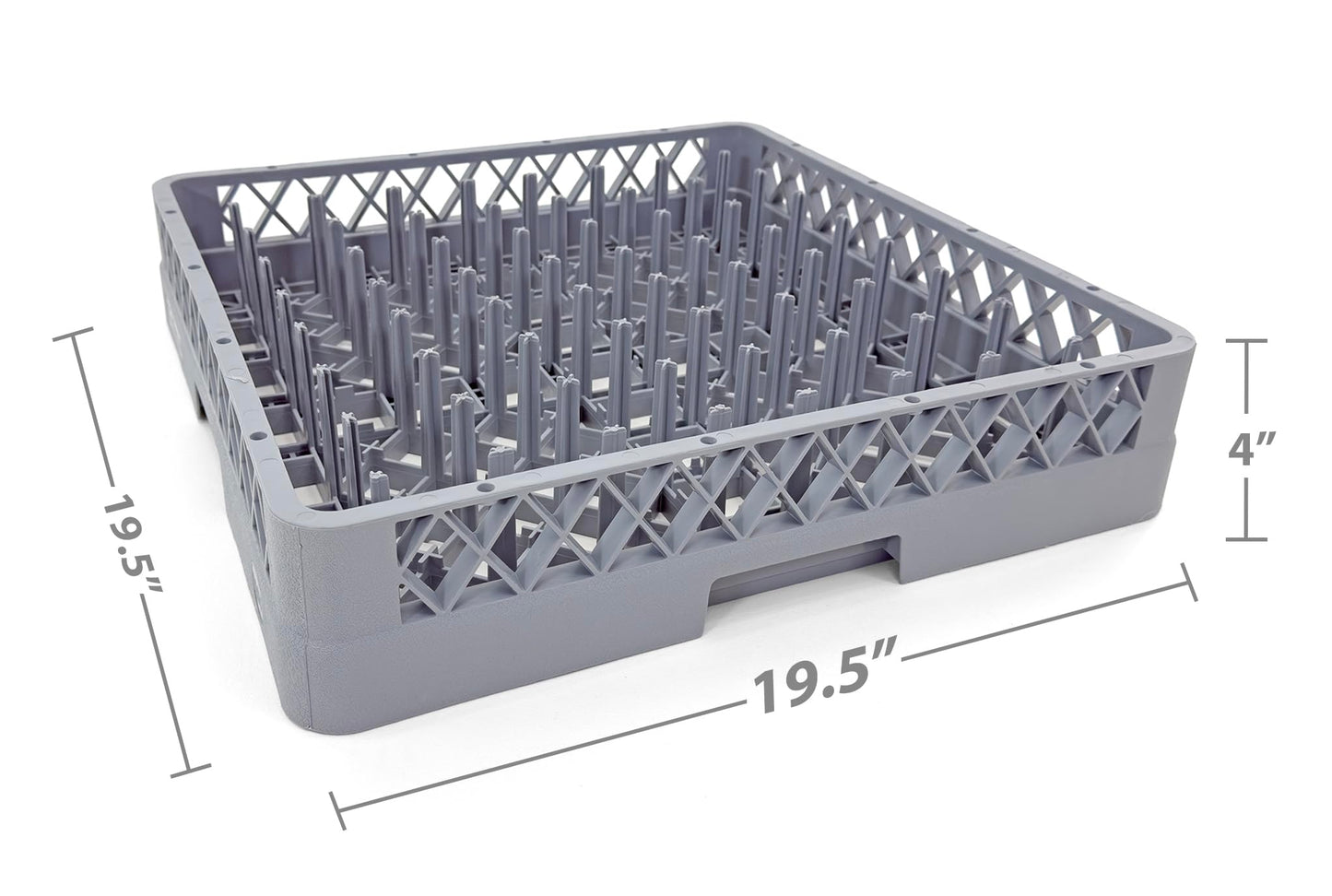 Farag Janitorial Peg Plate Rack for Commercial Dishwasher | Full Size Tray Rack | Polypropylene (Gray)
