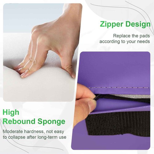 BestMassage Gymnastics Tumbling Mats Incline 34"x24" lnch Tumbling Mat Folding Gymnastic Tumbling Mat Indoor/Outdoor Exercise Mat Home Gym Yoga Mat with Handle