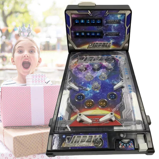 HUHUSHENGWEI Pinball Machine Full Size LED Pinball Machine for Adults Electronic Tabletop Pinball Toy with Light and Sound Effects for Kids and Family with Digital Counter and Arcade Game Sounds