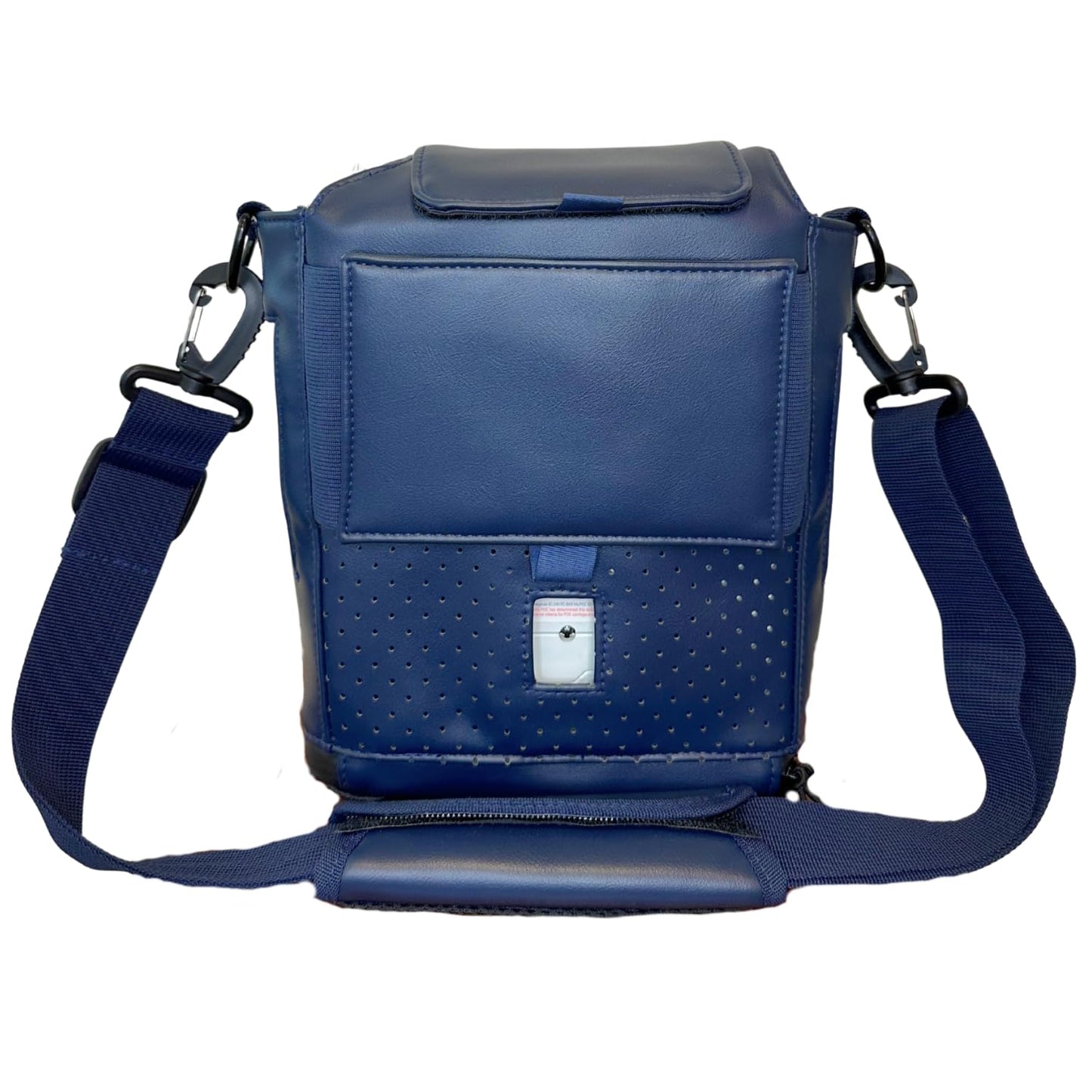 Leather Shoulder Bag for Inogen One G5 & Rove 6 – Portable Oxygen Concentrator Case Fits Single BA-500 & Double BA-516 Battery - Navy