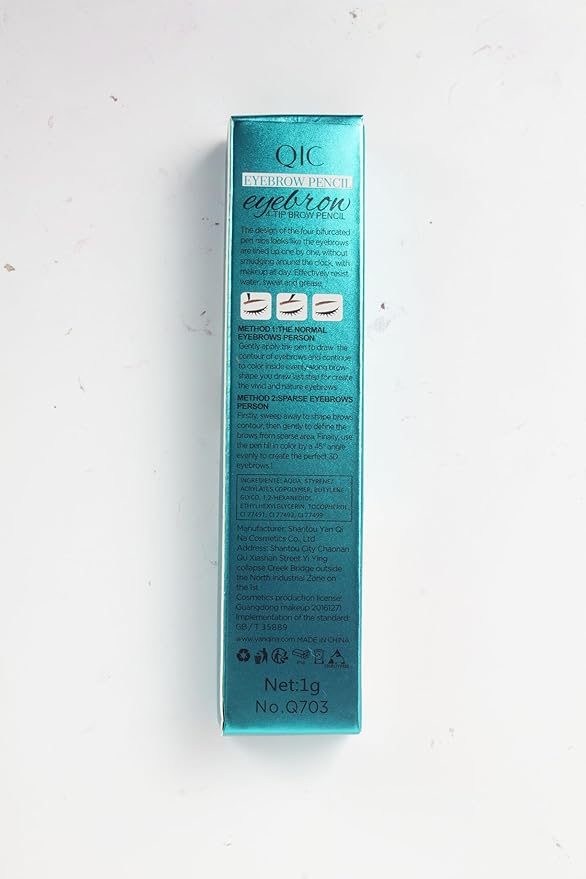 Eyebrow Pencil Microblade Eyebrow Pen - Waterproof Eyebrow Pen 4 Fork Tip Pencil Smudge Proof Long Lasting Brow Pens, Dark Brown
