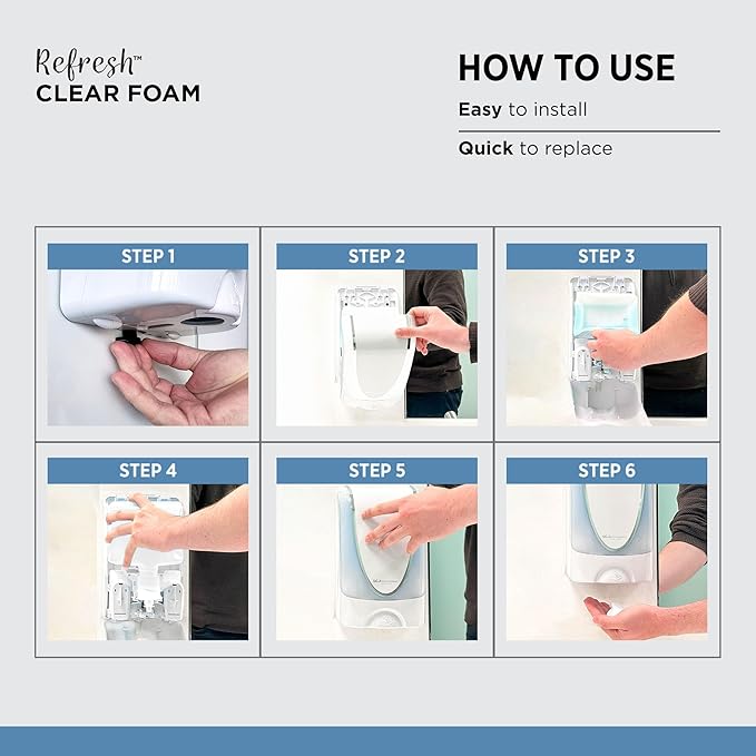 SC Johnson Professional REFRESH CLEAR FOAM HAND SOAP TOUCH FREE 1.2 LITERS, 3 PACK