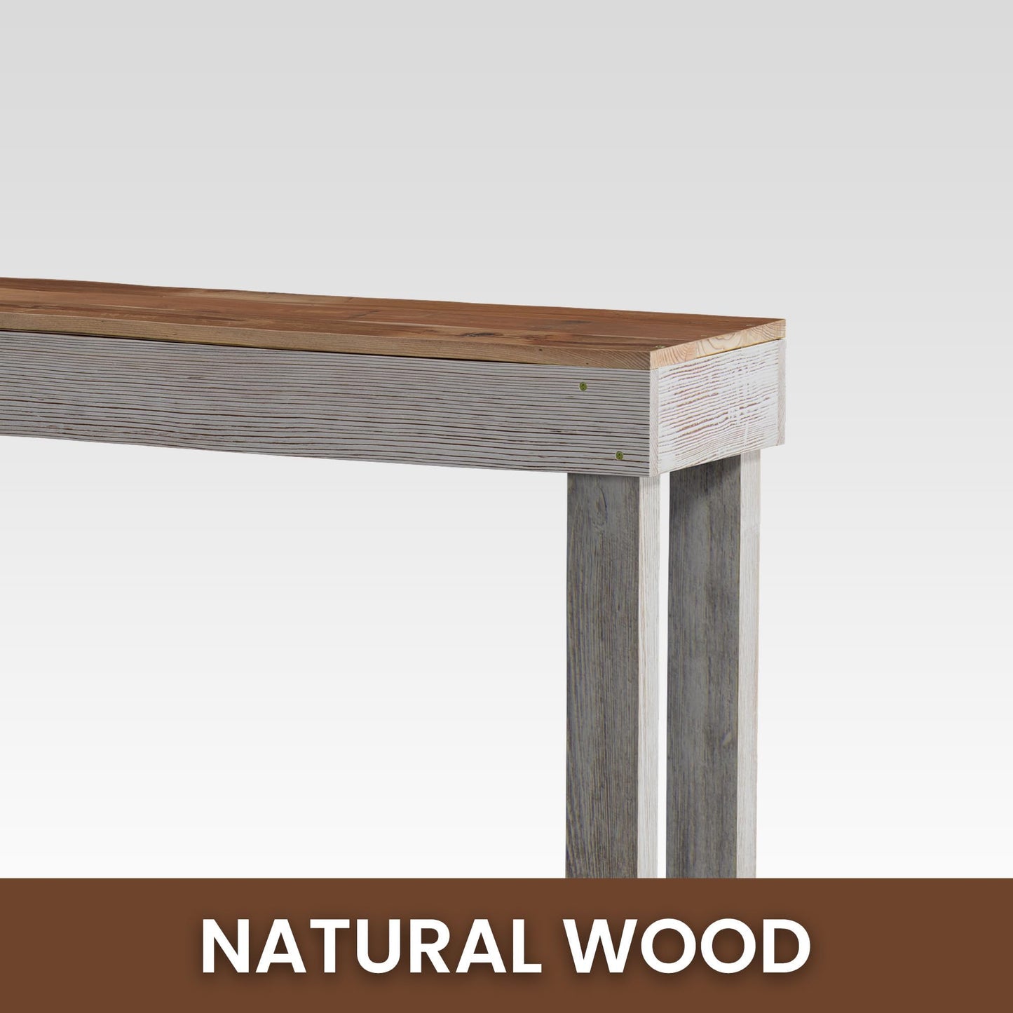 COSHOMER Rustic Farmhouse Console Table with 2 Tiers - Distressed Reclaimed Wood Entryway Sofa Table, Narrow Long Behind Couch Table for Living Room & Bedroom,46x28x10 Inch,Classic White
