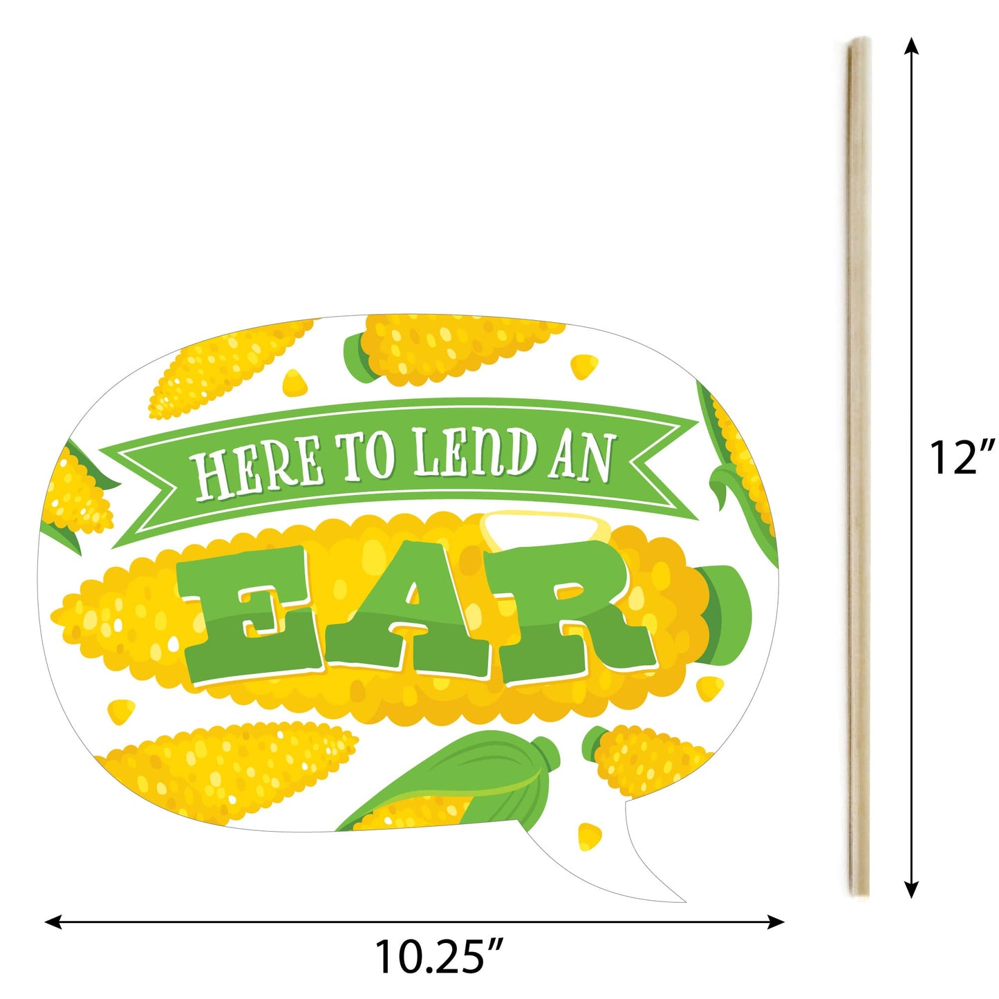 Big Dot of Happiness It's Corn - Fall Harvest Party Photo Booth Props Kit - 20 Count