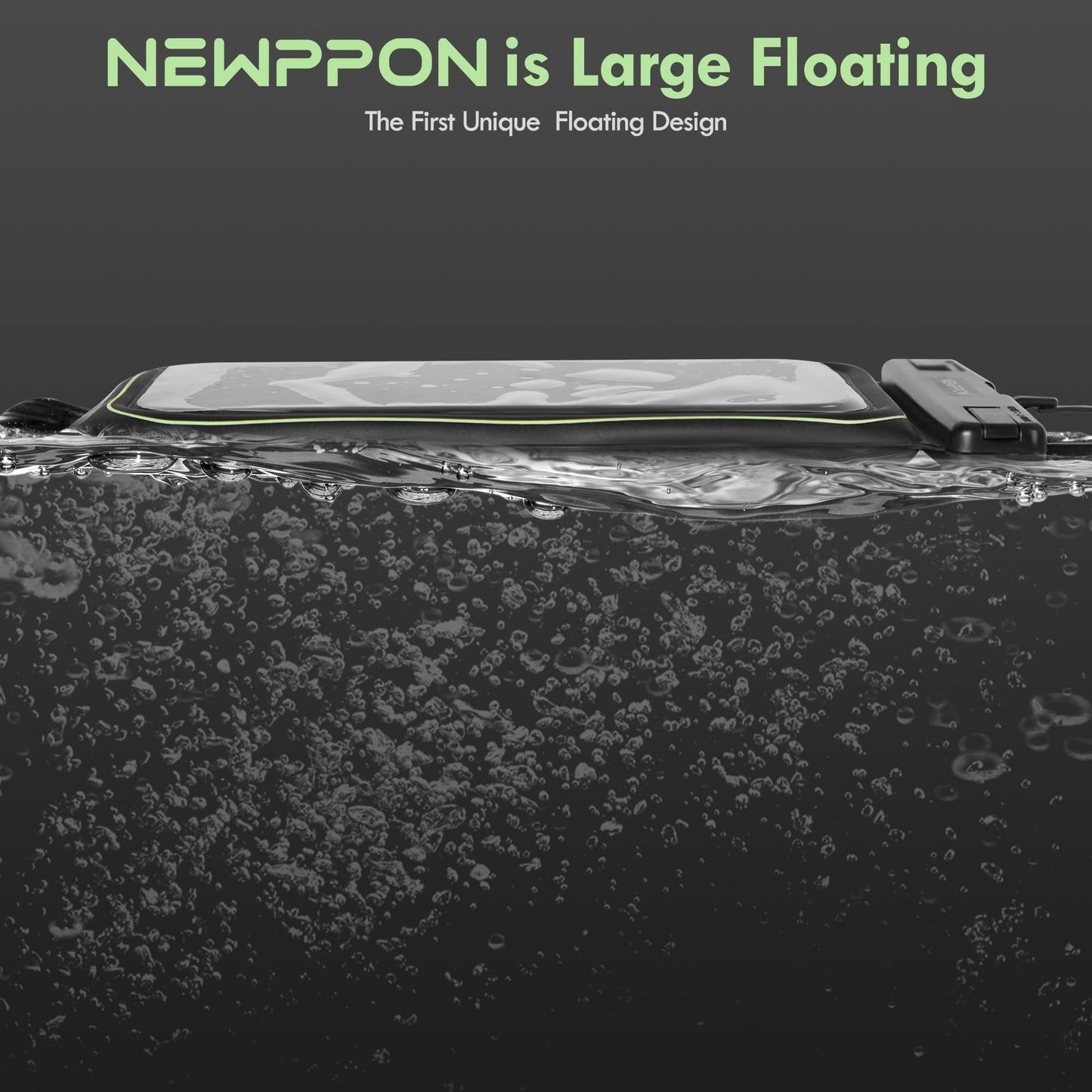 10.5 Large Floating Waterproof Phone Pouch - 2 Pack Float Clear Cell Holder Protector With Lanyard - Universal Floatable Water P