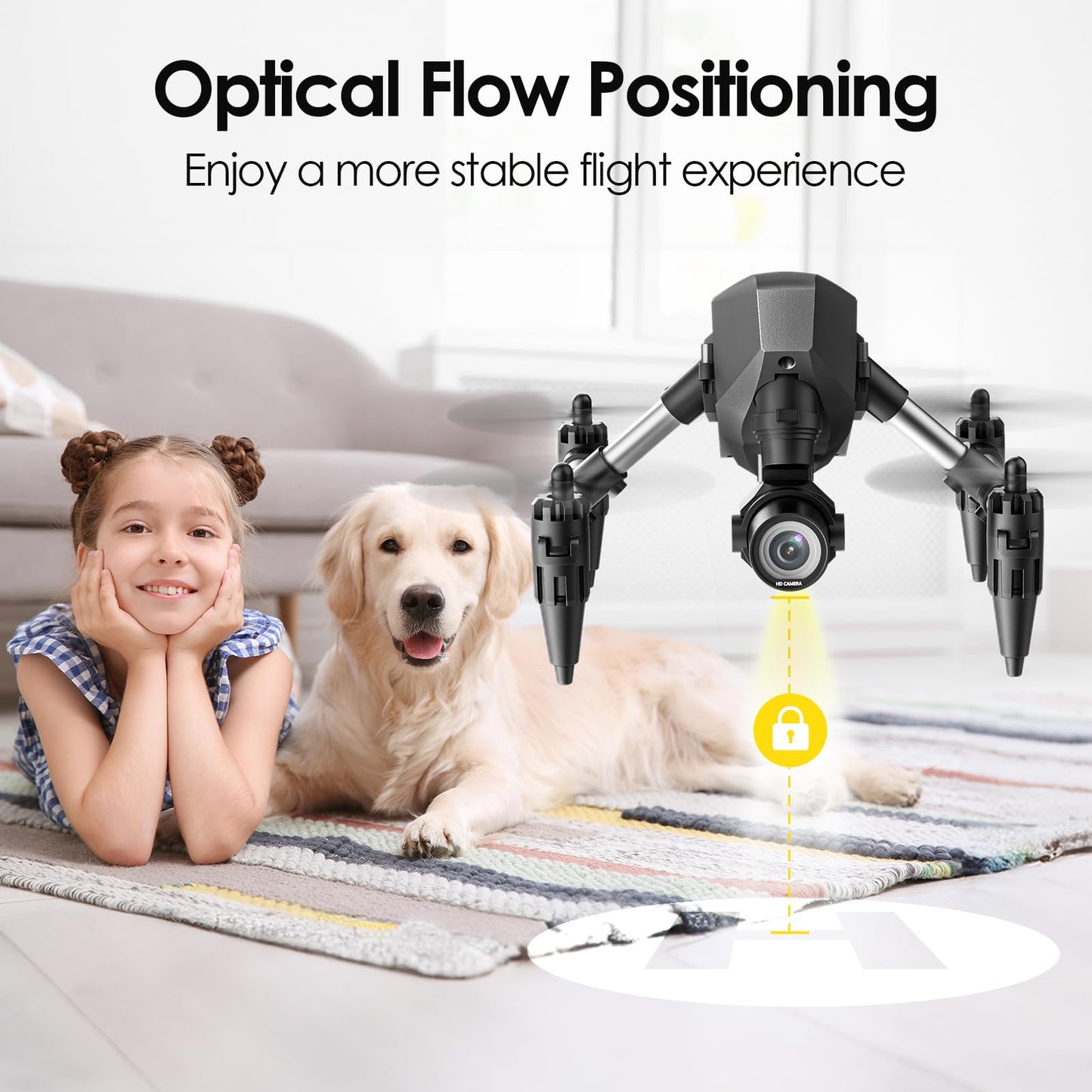 Drone with Camera for Kids 1080P, Wefone Mini Drone for Beginners Adults Small RC Dron HD FPV Quadcopter with Optical Flow Positioning, 3 Batteries, 3D Flip, One Key Start, Toy Gifts for Boys Girls