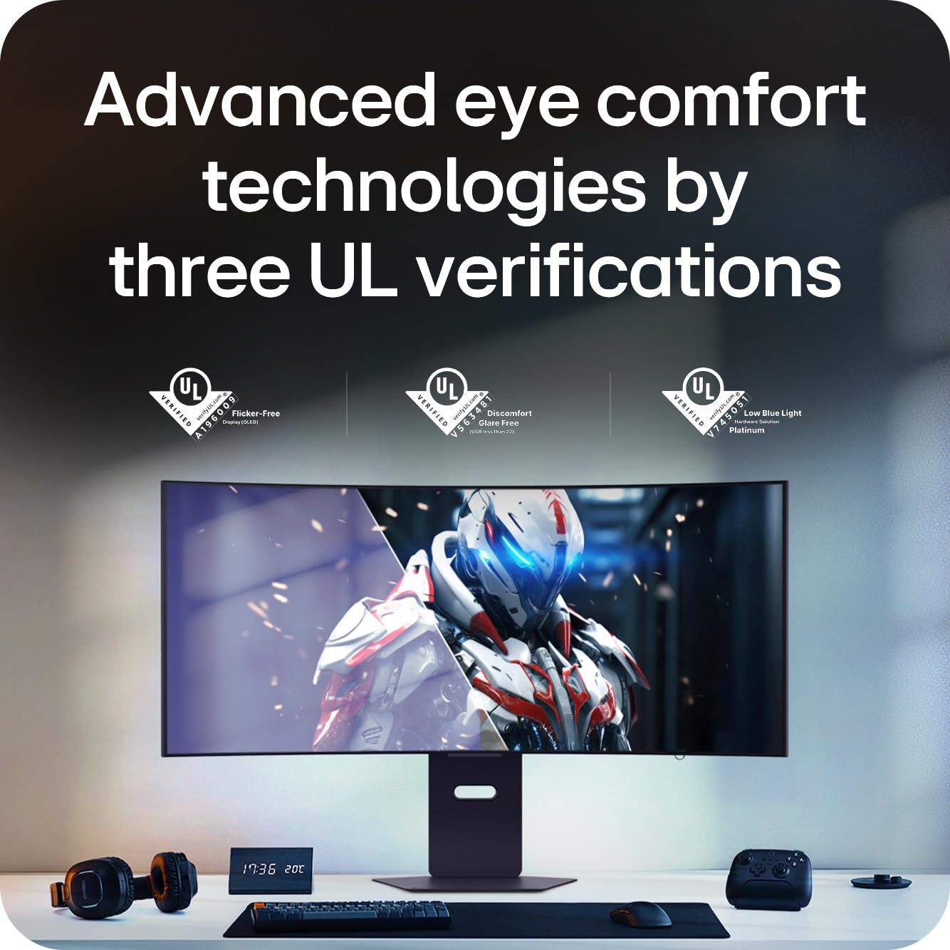 LG Ultragear 39GX900A-B 39” OLED Curved WQHD Gaming Monitor - 240Hz, 0.03ms, G-SYNC & FreeSync Premium Pro, HDMI 2.1, DisplayPort 1.4, USB-C, VESA, Anti-Glare, HDR True Black, 800R Curve