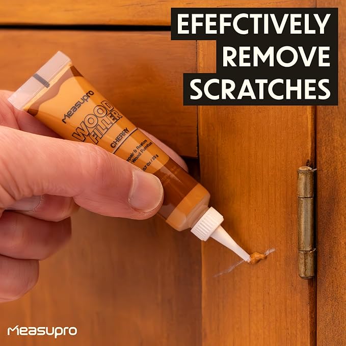 Furniture Repair Kit 50PC - Brushes, Markers, Scraper, Resin Wood Filler, Fillers with Wood Putty, Any Color Wood Combination, Scratch & Molding Repair, Restore Laminate Vinyl Veneer Flooring