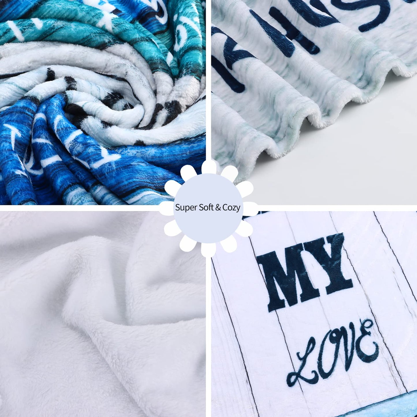 STRJOYNY Gifts for Wife from Husband, Anniversary Wedding Birthday Gift Ideas for Wife, I Love You Gifts for her, Romantic Gift for Women, to My Wife Blanket for Bedding Sofa Office Travel, 60''x50''