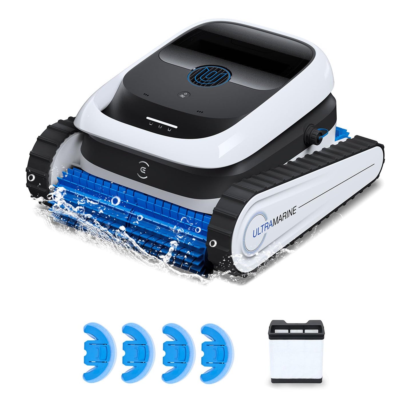 ECOVACS Ultramarine P1 Care Kit Pool Cleaner Robot, 4800GPH UltraPure Suction, Dual-Layer Filtration, 180 Min Runtime, SmartNavi Navigation, App Control, Cordless Pool Vacuum for Floor & Wall