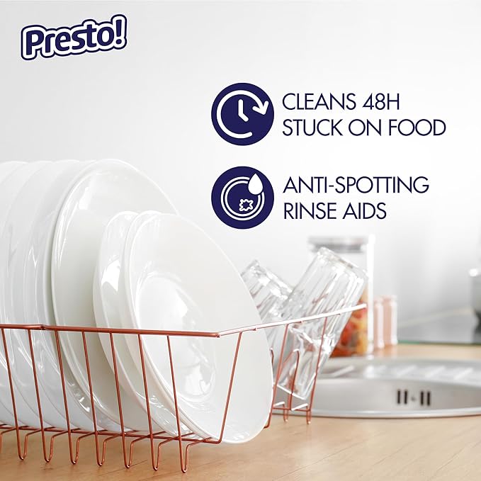 Amazon Brand - Presto! Triple Action Dishwasher Pacs, Fresh Scent, 90 Count (Pack of 2)