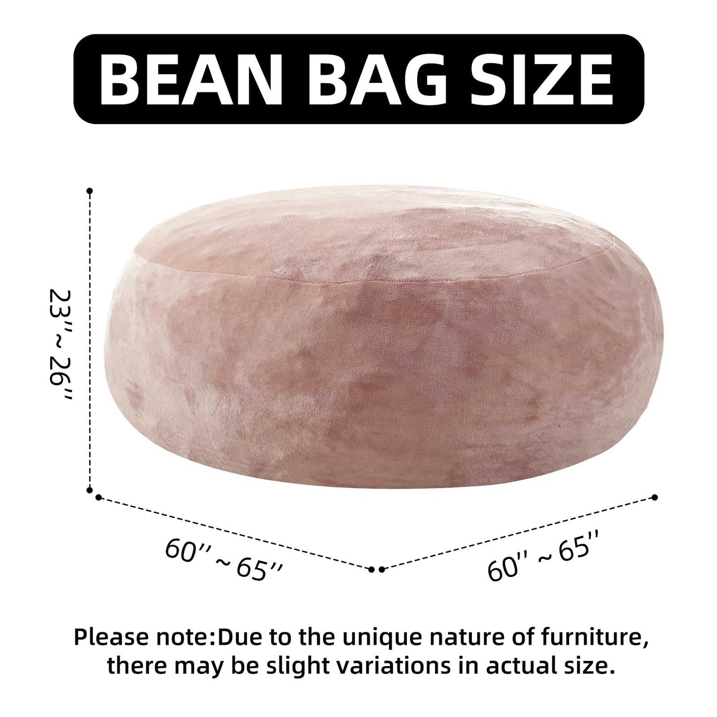 Big Bean Bag Chairs for Adults 6FT Bean Bag Chair with Filler Included Memory Foam Chair Super Soft Plush, Living Room Furniture, Suitable for bedrooms, Dorm Reading Lounge Chairs(Pink)