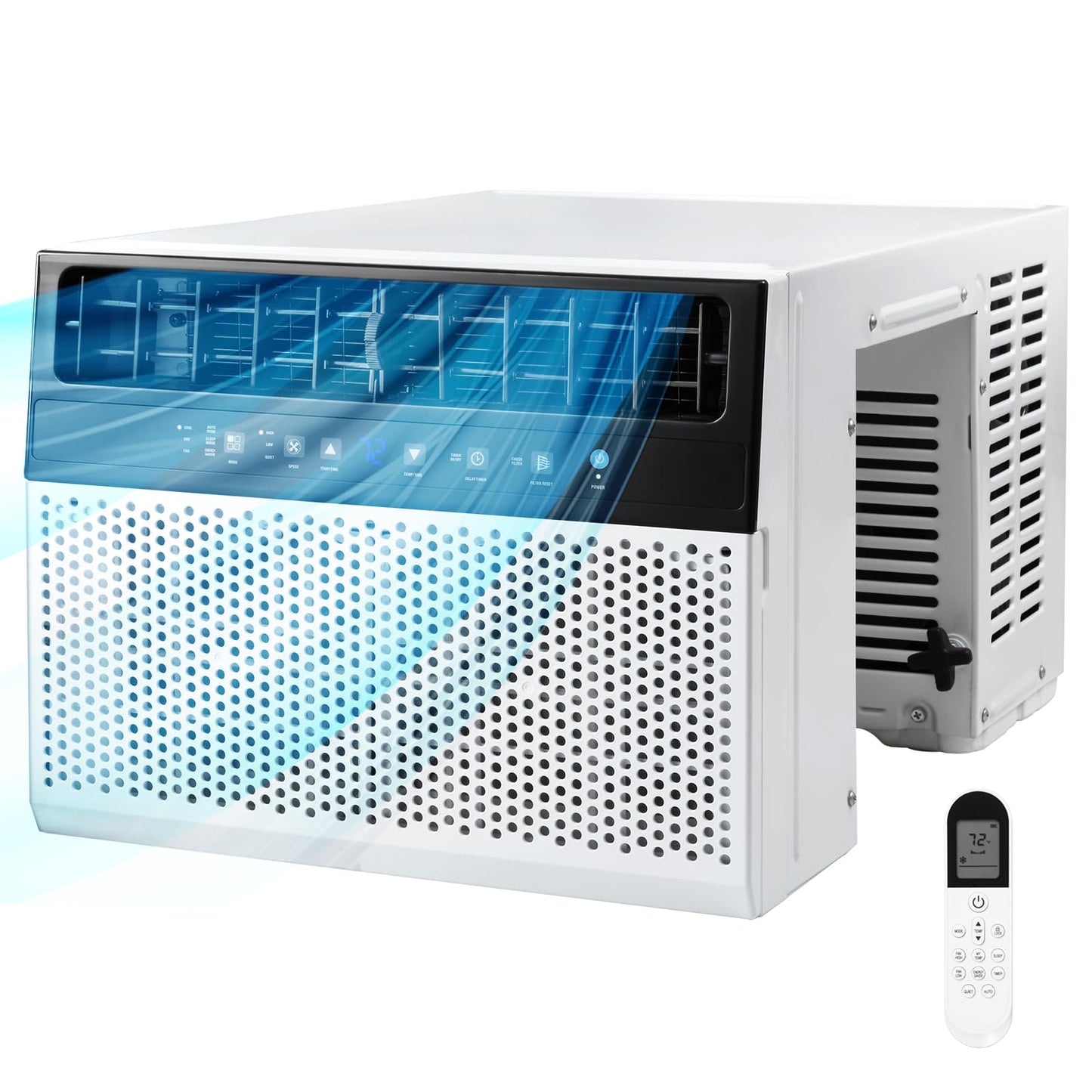 Electactic U-Shaped Window Air Conditioner, 12000BTU Window AC Units Cools up to 550 Sq. Ft, 6 Modes, Saddle Window AC Unit with