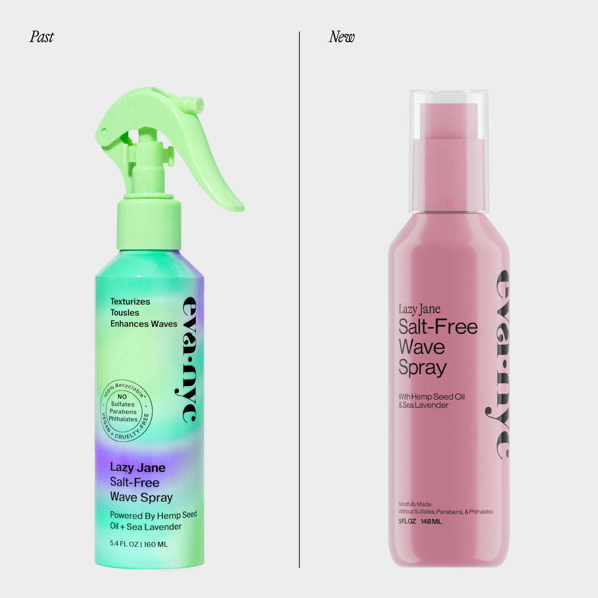 Eva NYC Salt-Free Effortless Texture Wave Spray - Lightweight, Buildable Formula to Enhance Waves - Hemp Seed Oil + Sea Lavender