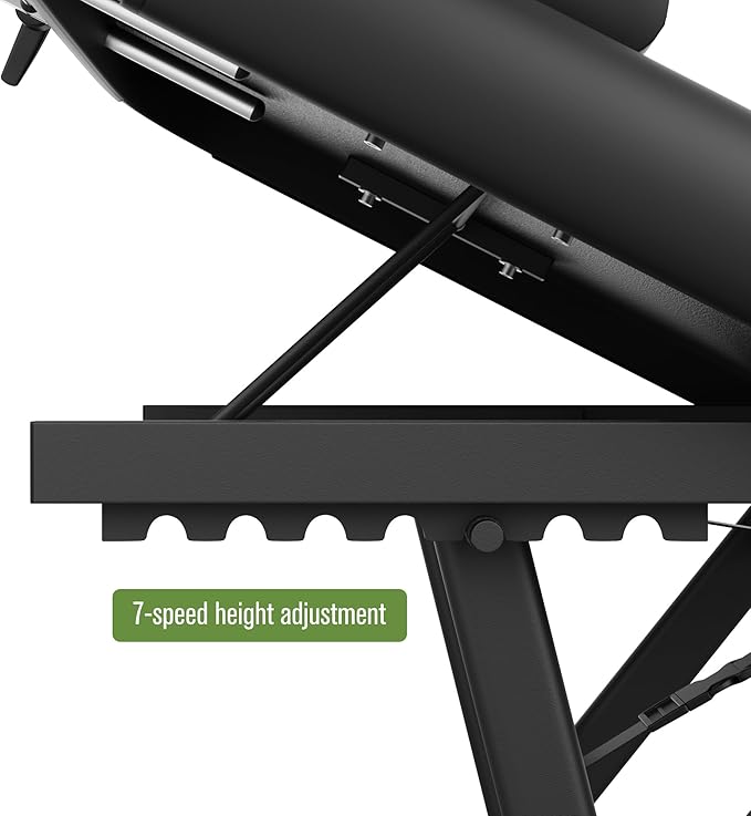 pouseayar Adjustable Massage Table with Face Pillow & Headrest, Sturdy and Solid, Silent and Easy to Adjust - Adjustable Backrest, Electric Leg Lifting, Black