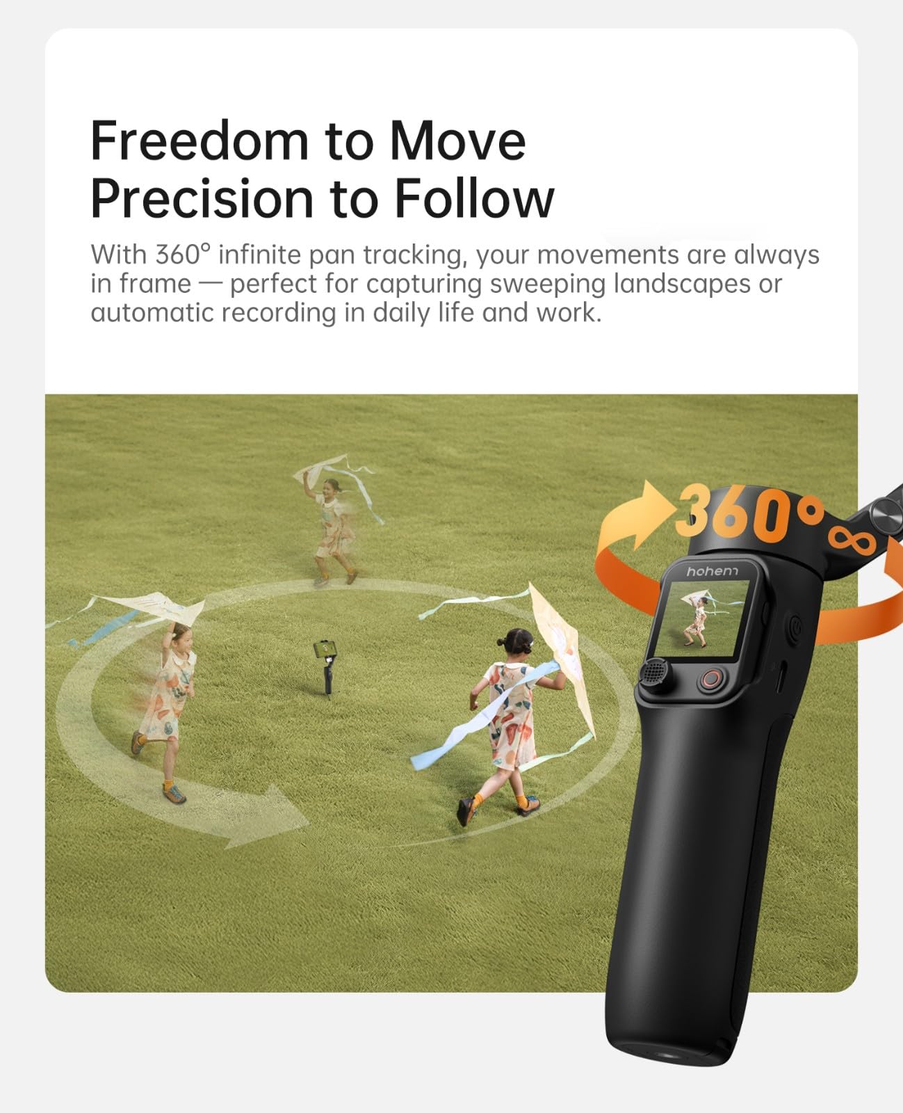 Hohem Isteady V3 Ultra Gimbal Stabilizer For Iphone,Phone Gimbal With Ai Tracking & Fill Light,Built-In Extendable Rod & Tripod,