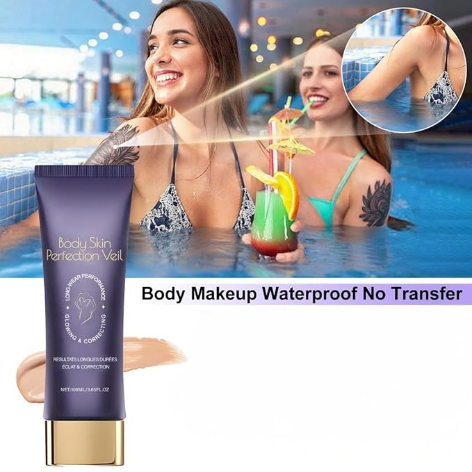 Body Concealer Cream 3.65 Fl Oz - Full Coverage for Tattoo Cover Up & Uneven Tone - Lightweight Natural Finish - Daily Moisturizing Face & Body Makeup with Centella Asiatica (Golden Radiance)