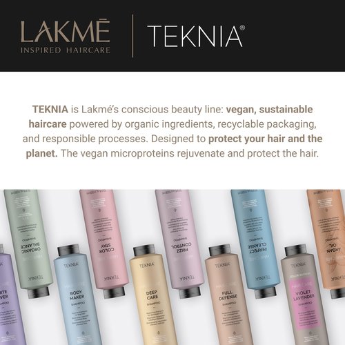 LAKMÉ Teknia Frizz Control Shampoo, Anti Frizz Shampoo for Frizzy or Curly Hair, 33.8 Fl Oz