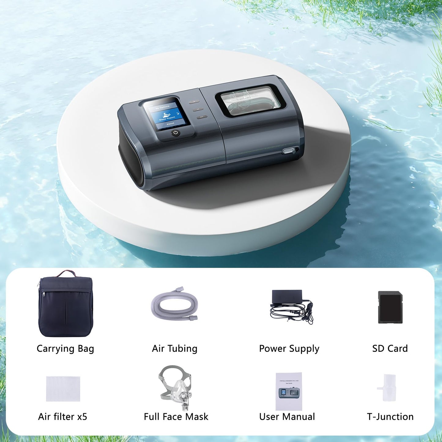 REMSTAR Plus Portable Auto-C-Pap Machine with Humidifier for Effective Sleep Apnea Therapy at Home and Travel