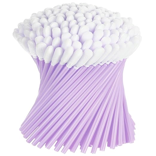 Chinco 200 Pieces Foam Swab Sponge Swab Foam Tips Sponge Stick for Inkjet Printer Print Head Camera Optical Lens Optical Equipment(Light Purple,3.66 Inch)
