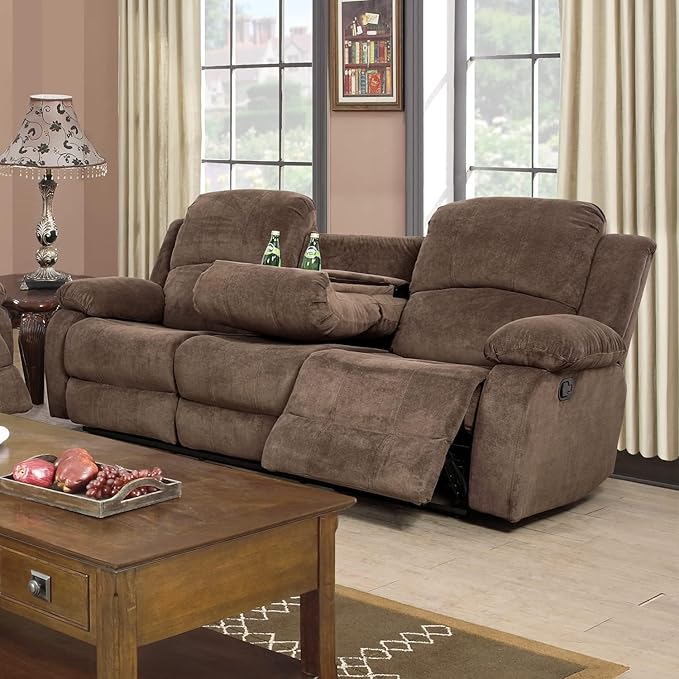 A Ainehome Living Room Furniture Set Leather Recliner Sofa Set Loveseat Chair Furniture Sofa Set for Living Room/Small Space/Rv/House/Office/Theater Seating (A-Taupe Brown Corduroy,Sofa(3seater))