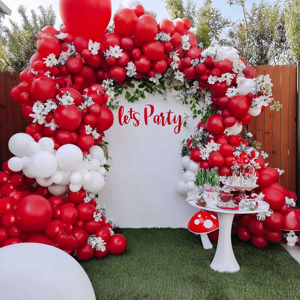 Captank Red Balloons Double Stuffed Dark Red Different Sizes Balloon Garland Arch Kit For Anniversary Wedding Proposal Bridal Shower Graduation Birthday Party Decoration