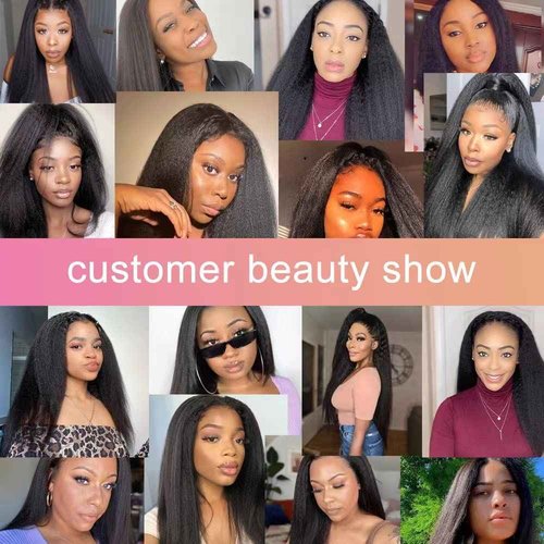 Tahikie Kinky Straight Human Hair Clip in Extensions 120g Full Head Clip ins for Women 100% Unprocessed Brazilian Virgin Human Hair Yaki Straight Clip ins Remy Hair Natural Black 8Pcs 18Clips 20inch