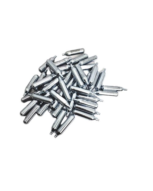 3Skull 12 Gram CO2 Cartridges for Paintball and Airsoft, Silver - Pack of 100