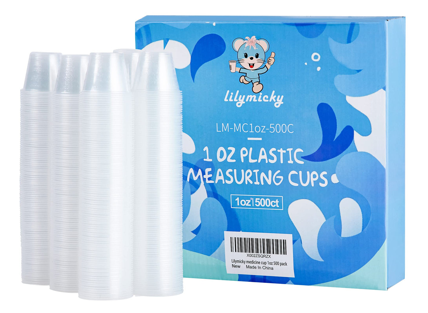Lilymicky 500 Pack Disposable Medicine Cups (1oz), Medical Plastic Measuring Cups For Medical Purposes, or Mixing and Measuring Resin, Epoxy, DIY Arts & Crafts, Paint