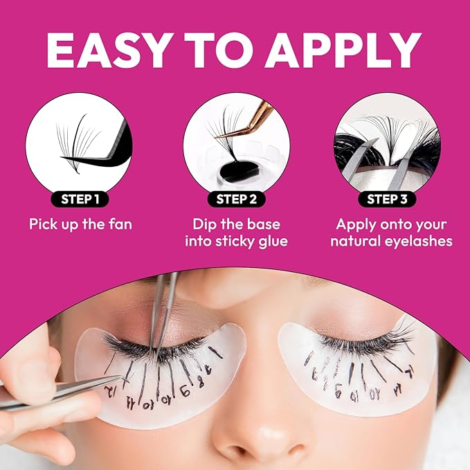 Eyesy Lash 500 Wispy Promade Fans - 5D 0.07 Size 11mm Curl C - Natural Wispy Lashes Loose Premade Lash Fans for Eyelash Extensions Handmade Pre Made Eyelashes for Spiky, Volume, Natural Look