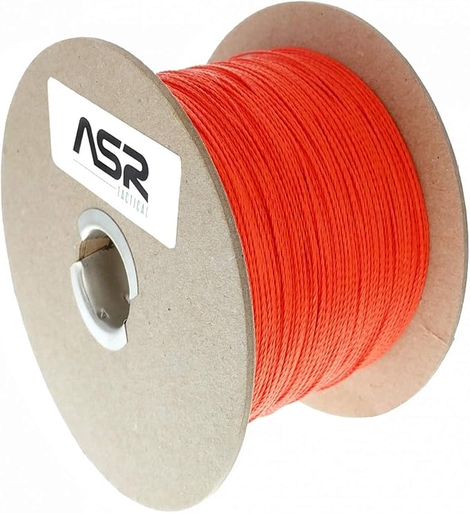 ASR Tactical Braided Kevlar 200lb Strength Survival Cord Rope - 50ft Red