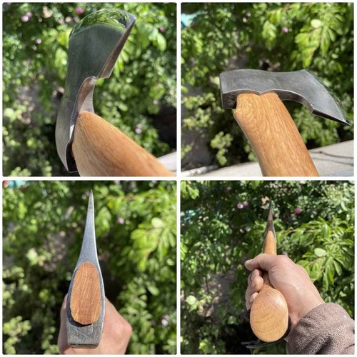 Mastiff Gears® Master Hand-Forged Hatchet, Wooden Handle Camping Axe, Wood Splitting Axe for Camping, bushcraft, Hunting, Survival Enthusiast (Elven Axe)