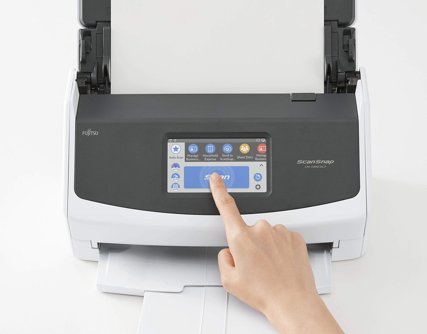 Fujitsu Scansnap Ix1500 Color Duplex Document Scanner With Touch Screen For Mac Or Pc, White (2018 Release)