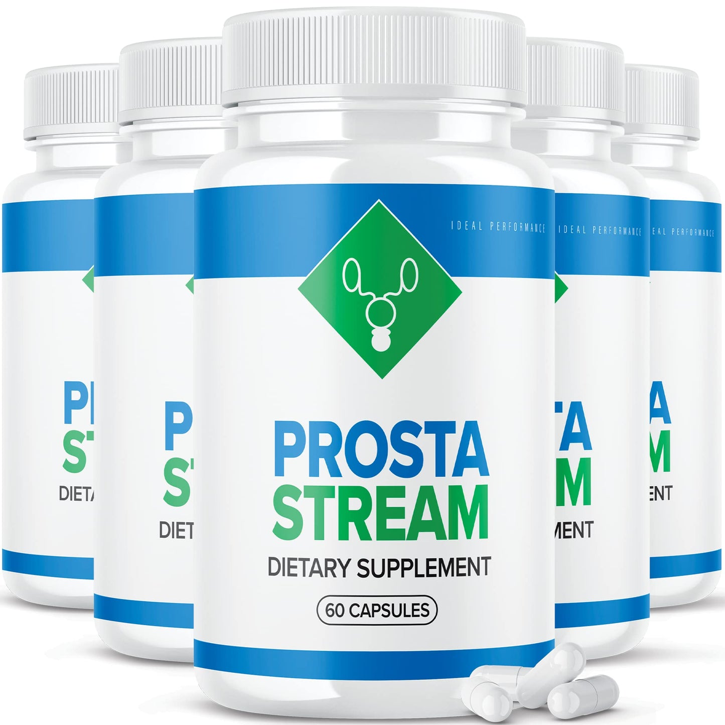 IDEAL PERFORMANCE (5 Pack) Prosta Stream Prostate Supplement Prostastream Pills (300 Capsules)