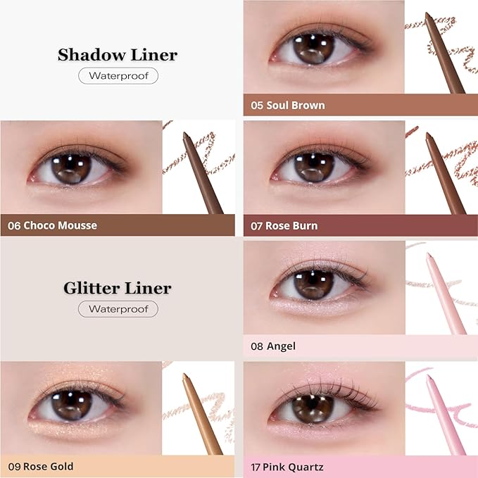 BBIA Last Auto Gel Eyeliner 17 Color – Multi-Use Longwear & Waterproof Mechanical Eye Liner Easy Drawing with Smooth Texture Smudge-Resistant Shadow & Glitter Vegan Korea Eye Makeup (11 LINEN BEIGE)
