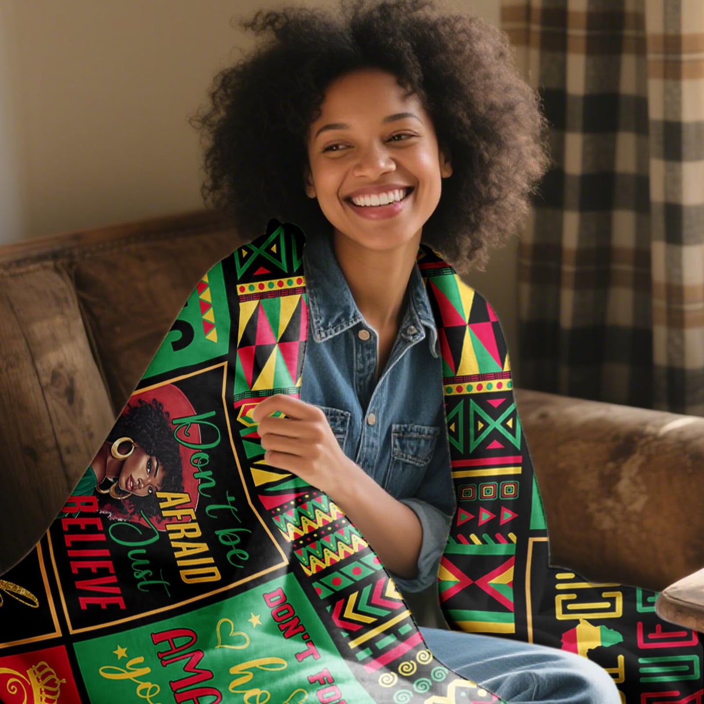 YDAISCU African American Sisters Gifts from Sister, Afro American Sister Gifts for Black Women, Sisters Birthday Gift Blanket 60"x50", Afro Sistas Gift Ideas