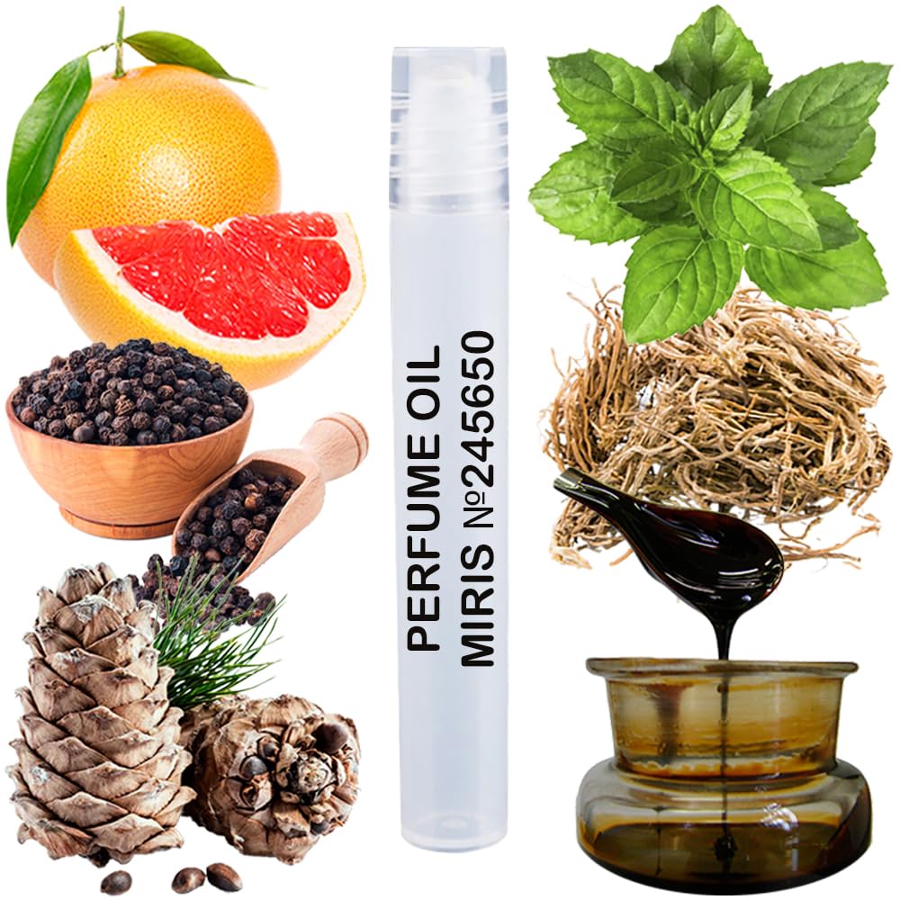 MIRIS No. 245650, Inspired by Red Vetyver, Long-Lasting Perfume Oil for Men Roll-On, Rollerball 0.34 Fl Oz / 10 ml