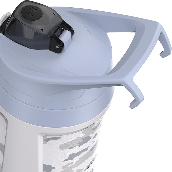 Under Armour 32 oz Insulated Water Bottles - Sports Water Jug with Fence Hook, Leak Resistant for Baseball, Football & More, 32 oz Insulated, White Woodland
