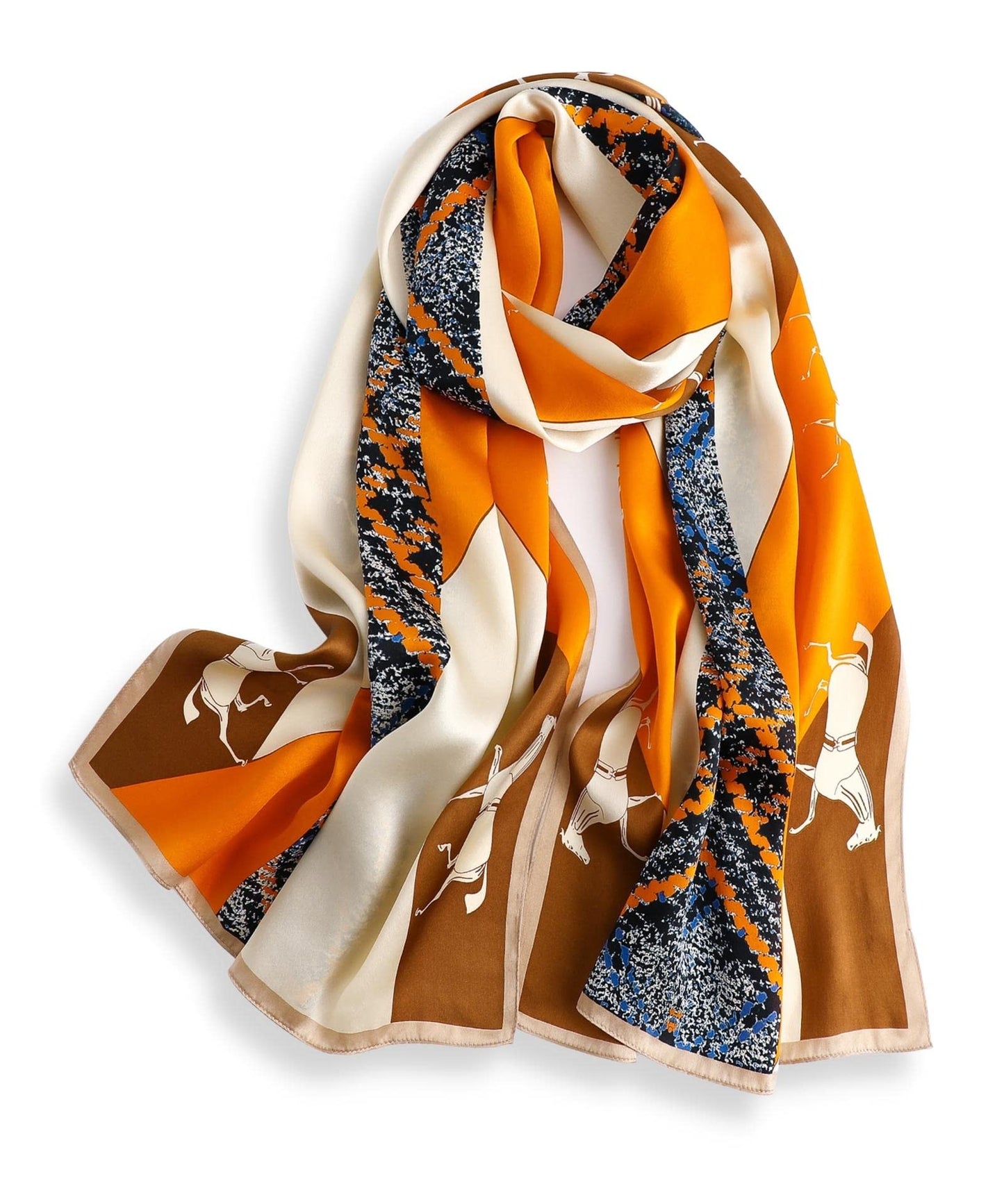 PoeticEHome 100% Mulberry Silk Long Scarf Wrap - Lightweight Large Shawl for Women Head, Neck, and Hair, with Gift Packaging