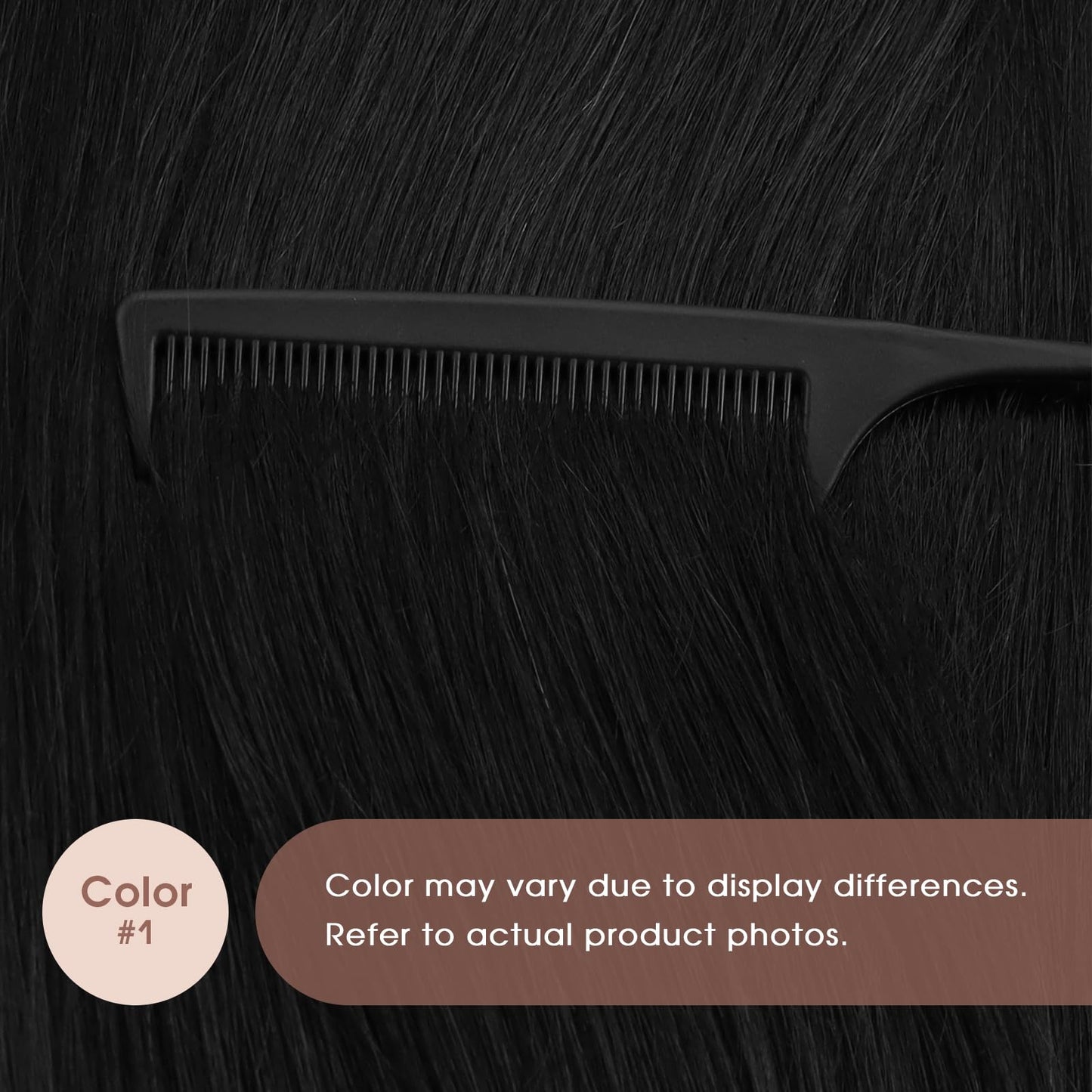 Sunny Hair Tape in Hair Extensions Real Human Hair Invisible Remy Hair Extensions Tape ins for Women Jet Black 24 inch 25G