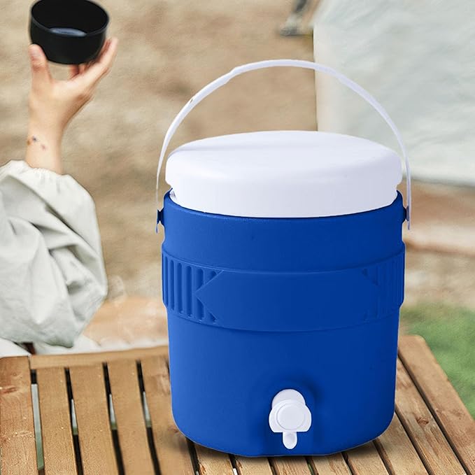 3.8L Gallon Fast Flow Water Beverage Dispenser, Portable Sports Cooler Water Jug with Handle, Drink Bottle, Leak-Proof Out...