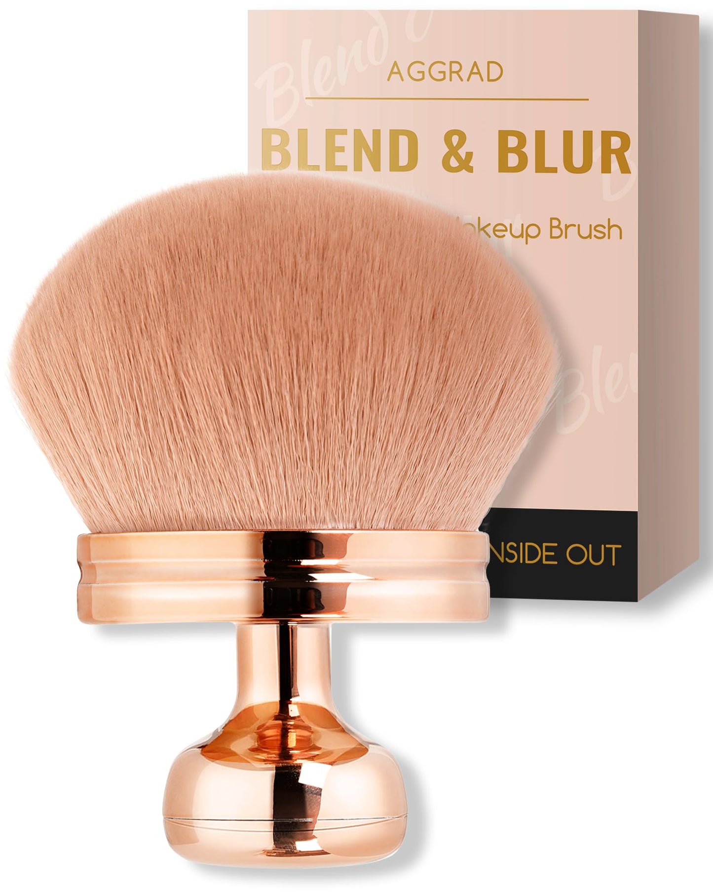 Blend & Blur Extra Large Body Makeup Brush for Self Tanner Tanning Lotion Sunscreen Applicator for Back Leg Makeup, Kabuki Found