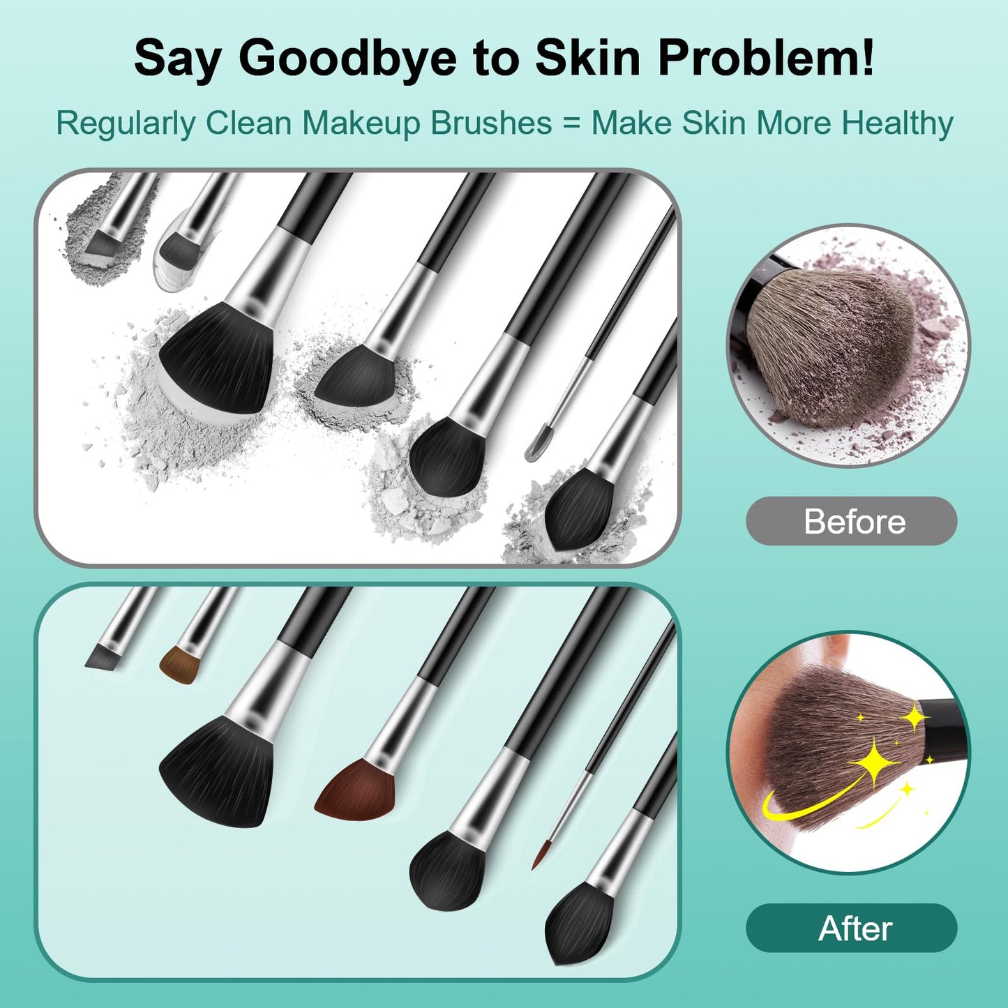 Norate Electric Makeup Brush Cleaner Machine, Automatic Makeup Brush Cleaner for Fast and Deep Cleaning - Portable Brush Cleanin