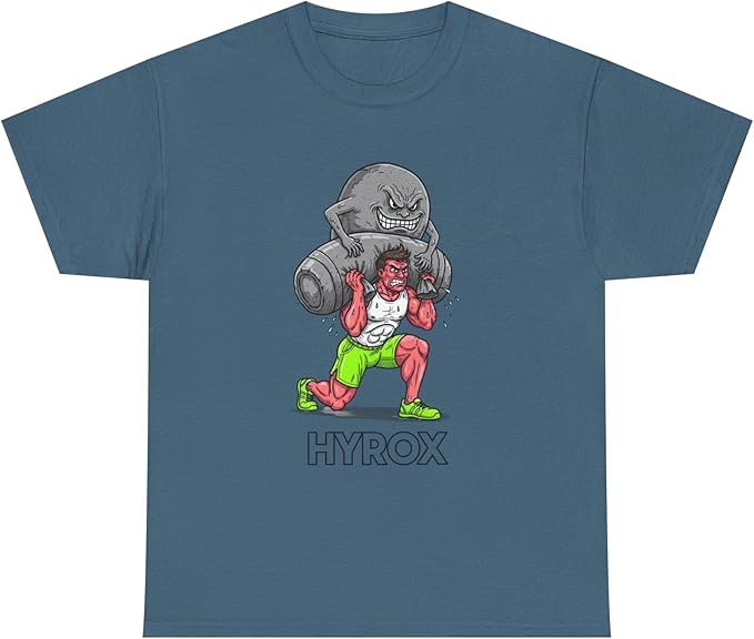 Hyrox Strongman Illustration Tee | Weightlifting Athlete Shirt