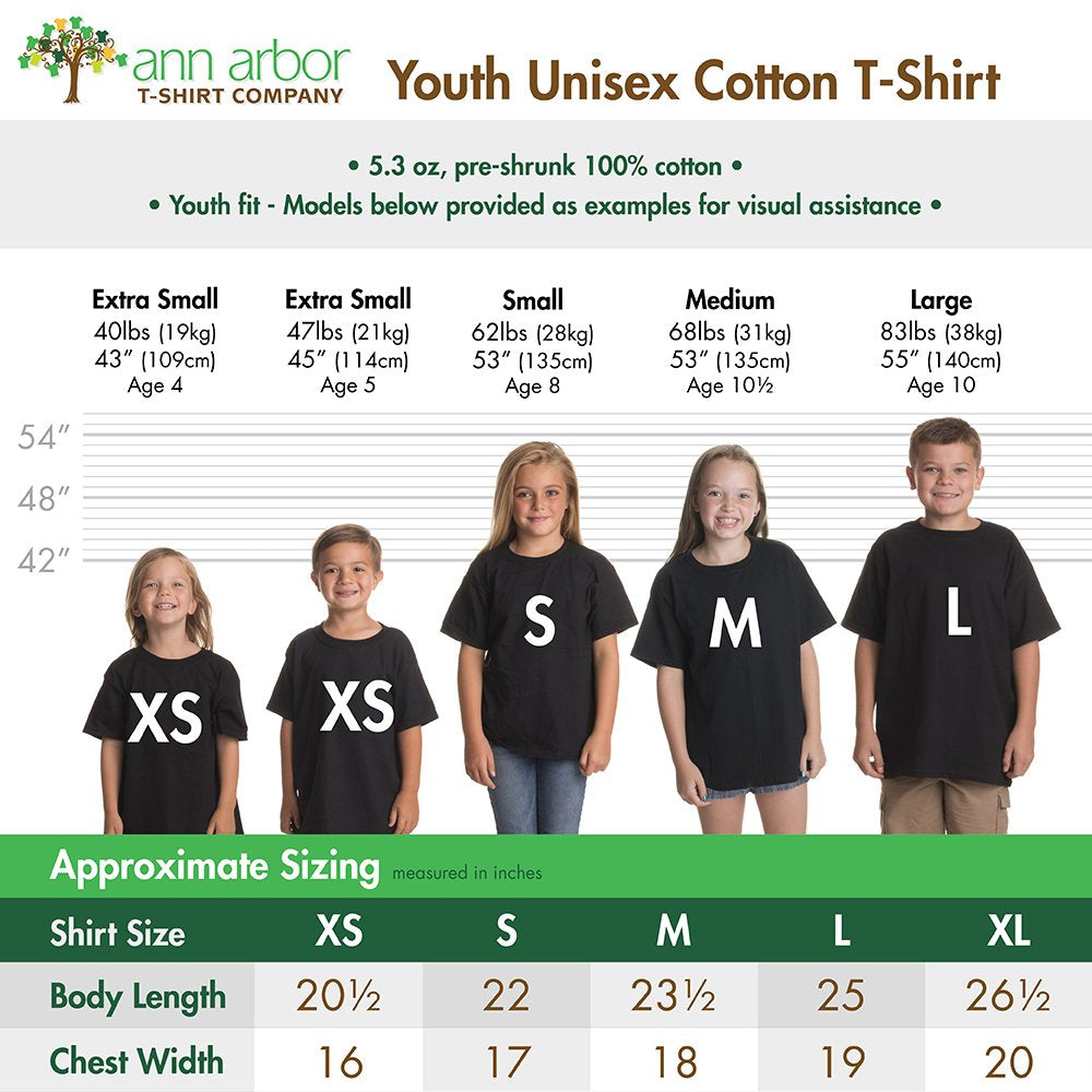 Ann Arbor T-shirt Co. Pirate Costume | Jumbo Print Novelty Funny Caribbean Cruise Shirt Youth T-Shirt-Youth,L